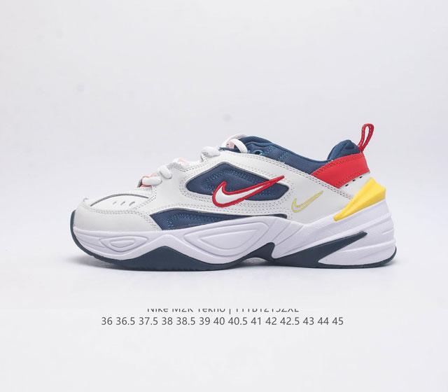 耐克 Nike M2K Tekno 男女子运动鞋厚底老爹鞋经典复古休闲慢跑鞋 从 Monarch 系列汲取灵感 以太空时代细节演绎未来风范 分层鞋面借鉴自元年款