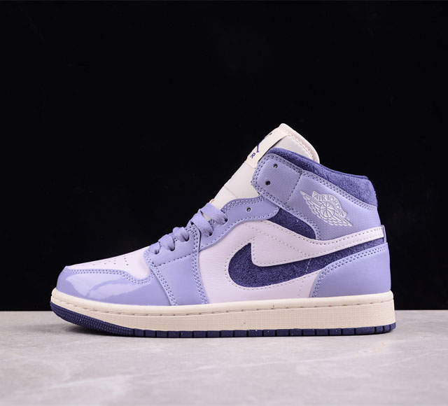 Cj版纯原 Air Jordan 1 Mid Sky Purple Aj1 乔1葡萄紫 中邦文化休闲板鞋 Dz3745- #市售最高品质 原鞋开发 大厂代工流水