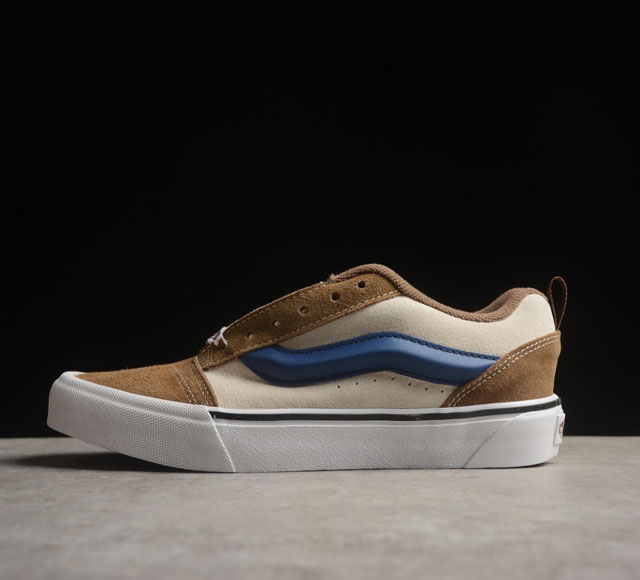 Vans Classics Knu Skool 范斯官方 拼接款 米棕蓝面包鞋 Vn000Cs0Pmm1 尺码 35 36 36.5 37 38 38.5 39