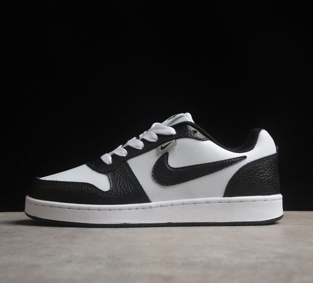 耐克nike Ebernon Low Premium White Black Wolf Grey 伊贝尔农系列低帮休闲运动文化篮球板鞋 皮革黑白狼灰 Aq177