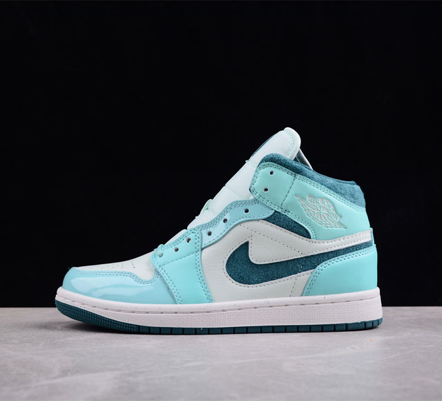 Cj版纯原 Air Jordan 1 Mid Bleached Turquoise Aj1 乔1冰薄荷绿 中邦文化休闲板鞋 Dz3745- #市售最高品质 原鞋