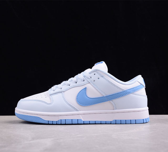 Nk Dunk Low Blue Tint 小清新蓝 Sb低帮休闲板鞋 Dd1873- 配色采用白色底色 覆盖层 鞋带 Nike Grind 橡胶外底 Swoo