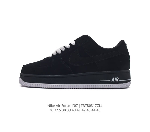 耐克 Nike Air Force 1 07 空军一号 Af 1 低帮 厚底增高百搭 休闲运动板鞋 柔软 弹性十足的缓震性能和出色的中底设计 横跨复古与现代的外