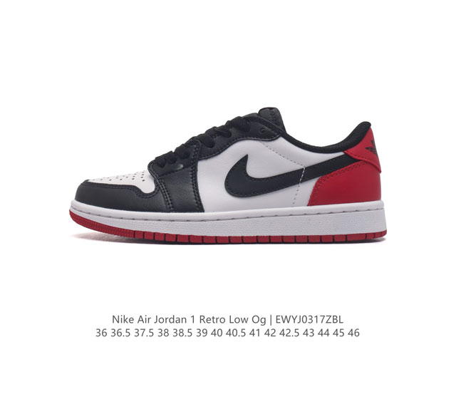 耐克 乔丹air Jordan 1 Low Aj1 乔1 乔丹1代aj1 低帮复古文化休闲运动篮球鞋 从1985 年面世的元年款汲取设计灵感 采用简洁大方的经典