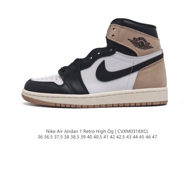 头层皮 耐克 男女鞋 Nike Air Jordan 1 Retro High Og 乔丹一代aj1 乔1 Aj1 篮球鞋复刻运动鞋 皮面高帮板鞋的设计灵感源自