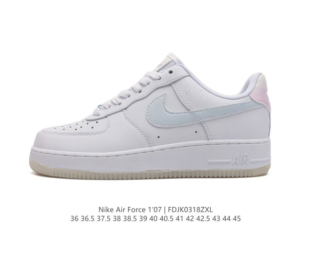 耐克 Nike Air Force 1 07 空军一号 Af 1 低帮 厚底增高百搭 休闲运动板鞋 柔软 弹性十足的缓震性能和出色的中底设计 横跨复古与现代的外