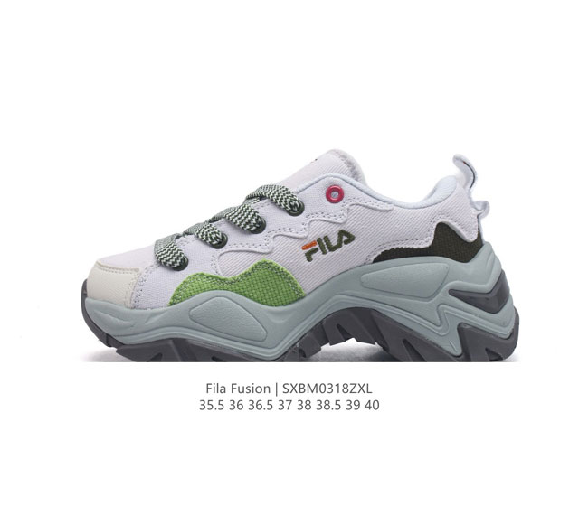 斐乐女士运动鞋 Fila Fusion 意大利百年经典运动品牌 网红单品 小红书推荐爆款 Fila斐乐火星鞋新款厚底增高老爹鞋 复古百搭运动鞋斐乐潮牌文化球鞋