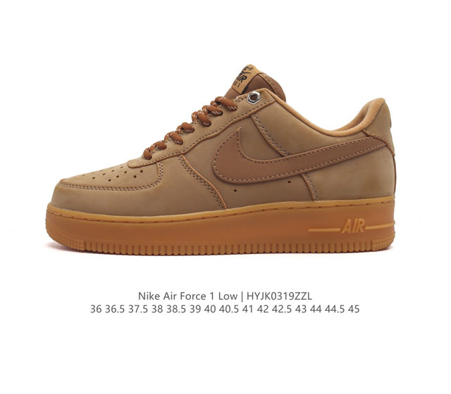 耐克 Nike Air Force 1 07 空军一号 Af 1 低帮 厚底增高百搭 休闲运动板鞋 柔软 弹性十足的缓震性能和出色的中底设计 横跨复古与现代的外