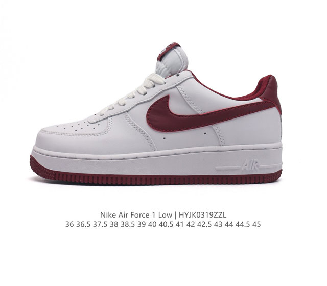 耐克 Nike Air Force 1 07 空军一号 Af 1 低帮 厚底增高百搭 休闲运动板鞋 柔软 弹性十足的缓震性能和出色的中底设计 横跨复古与现代的外