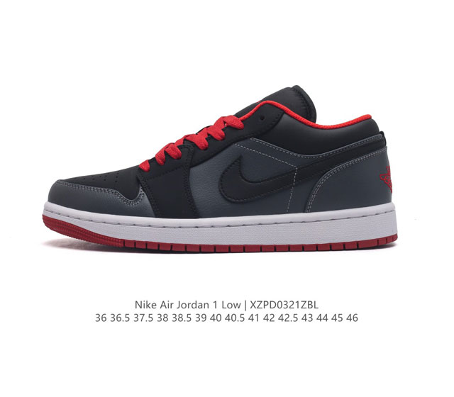 耐克 乔丹air Jordan 1 Low Aj1 乔1 乔丹1代aj1 低帮复古文化休闲运动篮球鞋 从1985 年面世的元年款汲取设计灵感 采用简洁大方的经典