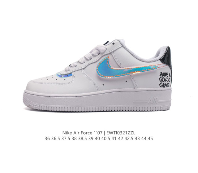 真二层皮 耐克 Nike Air Force 1 07 空军一号 Af 1 低帮 厚底增高百搭 休闲运动板鞋 柔软 弹性十足的缓震性能和出色的中底设计 横跨复古