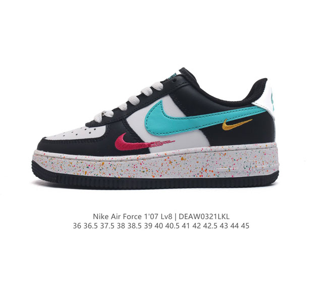 耐克 Nike Air Force 1 07 空军一号 Af 1 低帮 厚底增高百搭 休闲运动板鞋 柔软 弹性十足的缓震性能和出色的中底设计 横跨复古与现代的外