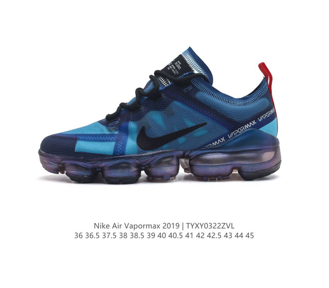 公司级 耐克 Nike Air Vapormax 2019 蒸汽大气垫时尚休闲慢跑鞋 全鞋高频针织透气面缓震耐磨休闲跑步鞋搭载轻盈柔韧感出色的 Air Max