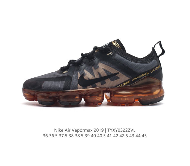 公司级 耐克 Nike Air Vapormax 2019 蒸汽大气垫时尚休闲慢跑鞋 全鞋高频针织透气面缓震耐磨休闲跑步鞋搭载轻盈柔韧感出色的 Air Max