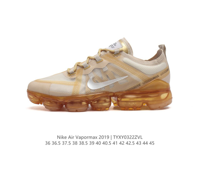 公司级 耐克 Nike Air Vapormax 2019 蒸汽大气垫时尚休闲慢跑鞋 全鞋高频针织透气面缓震耐磨休闲跑步鞋搭载轻盈柔韧感出色的 Air Max