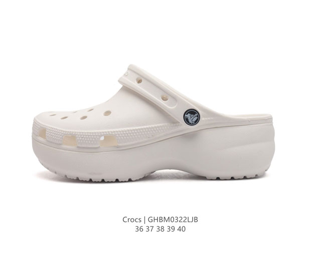 Crocs 沙滩洞洞鞋 女休闲厚底增高凉拖鞋 卡骆驰杨幂同款 厚底增高凸显大长腿沙滩鞋 选择尺码时 建议选大一码 脚感更舒适 这款没有鞋盒 类型 女鞋 尺码 3