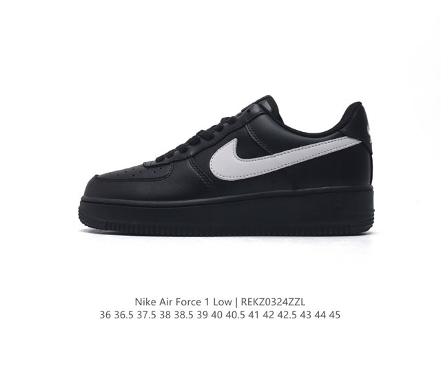 头层皮 耐克nike Air Force 1 Low 空军一号 Af1 低帮百搭休闲运动板鞋 柔软 弹性十足的缓震性能和出色的中底设计 横跨复古与现代的外型结合