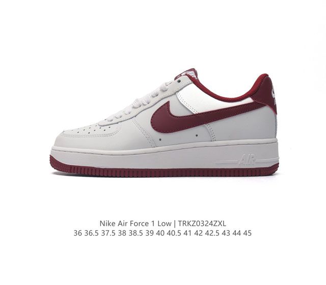 头层皮 耐克nike Air Force 1 Low 空军一号 Af1 低帮百搭休闲运动板鞋 柔软 弹性十足的缓震性能和出色的中底设计 横跨复古与现代的外型结合