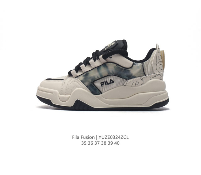 斐乐 女鞋 Fila Fusion 厚底增高百搭运动板鞋 意大利百年经典运动品牌 网红单品 小红书推荐爆款 Fila斐乐新款小白鞋斐乐潮牌文化街头风运动鞋 Fi