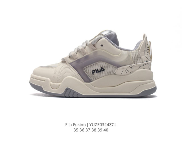 斐乐 女鞋 Fila Fusion 厚底增高百搭运动板鞋 意大利百年经典运动品牌 网红单品 小红书推荐爆款 Fila斐乐新款小白鞋斐乐潮牌文化街头风运动鞋 Fi