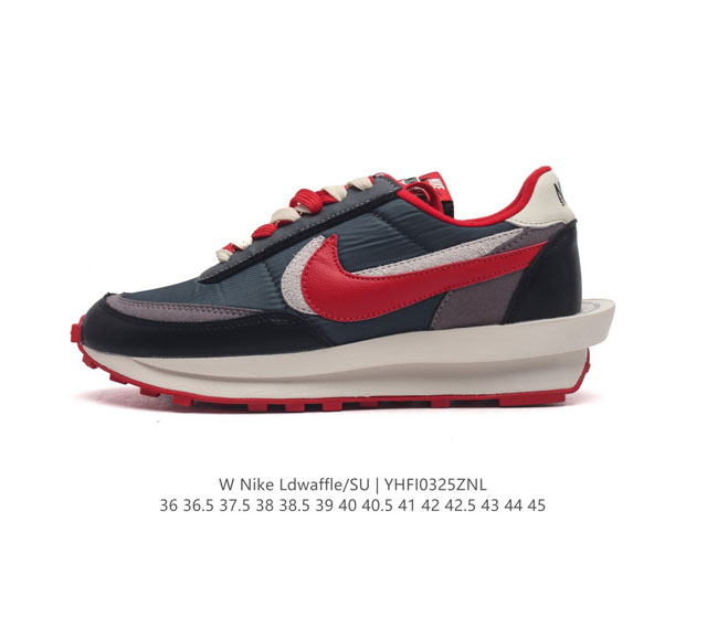 耐克 Nike 耐克双勾swoosh跑鞋 厚底增高运动鞋 Sacai X Nike Ldwaffle 慢跑鞋 Sacai 将 Nike 经典鞋款 Waffle