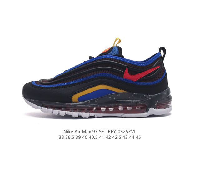 耐克nike休闲鞋 经典 气垫 Air Max 97 子弹气垫低帮运动鞋 Air Max '97 运动跑鞋以流线型鞋身和卓越科技为热爱运动的你造就全方位防护 强