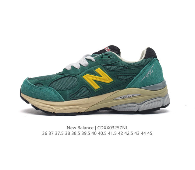 新百伦 New Balance Nb990 V3系列 高端美产990系列简约经典舒适百搭时尚复古休闲鞋缓震透气跑步鞋 该鞋款采用mcd Motion Contr