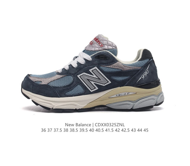 新百伦 New Balance Nb990 V3系列 高端美产990系列简约经典舒适百搭时尚复古休闲鞋缓震透气跑步鞋 该鞋款采用mcd Motion Contr