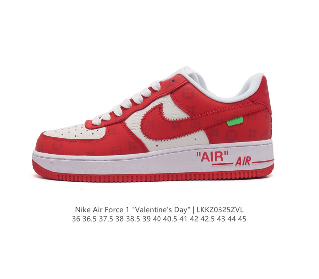 Louis Vuitton X Nike Air Force 1 Low 路易威登联名 耐克 空军一号 Af1 低帮百搭休闲厚底增高运动板鞋 柔软 弹性十足的缓