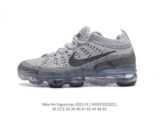 耐克 男女鞋 Nike Air Vapormax2023 Fk Flyknit 运动鞋全掌长气垫 缓震跑步鞋 打孔鞋垫透气出众 可抽出来详细查看 弹性 Flyk