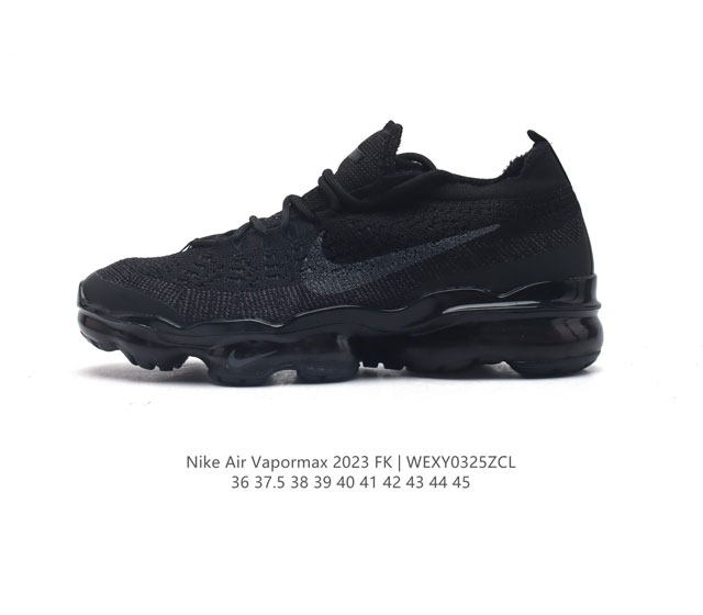 耐克 男女鞋 Nike Air Vapormax2023 Fk Flyknit 运动鞋全掌长气垫 缓震跑步鞋 打孔鞋垫透气出众 可抽出来详细查看 弹性 Flyk