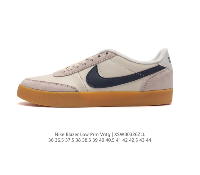 耐克板鞋 生胶米白 复古板鞋j.Crew X Nike 联名 Killshot Ii Leather 男女休闲复古运动鞋 采用米白色皮革制作鞋身 大号swoos