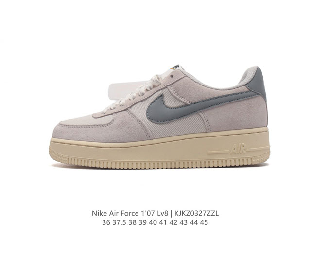 耐克 Nike Air Force 1 07 空军一号 Af 1 低帮 厚底增高百搭 休闲运动板鞋 柔软 弹性十足的缓震性能和出色的中底设计 横跨复古与现代的外