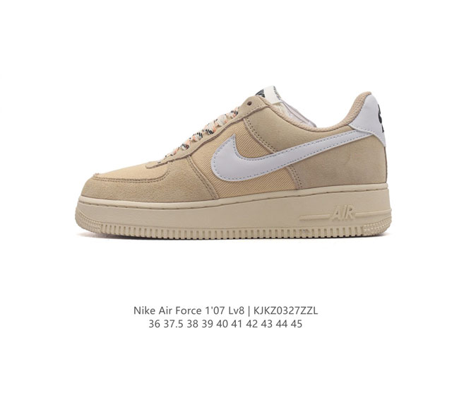 耐克 Nike Air Force 1 07 空军一号 Af 1 低帮 厚底增高百搭 休闲运动板鞋 柔软 弹性十足的缓震性能和出色的中底设计 横跨复古与现代的外