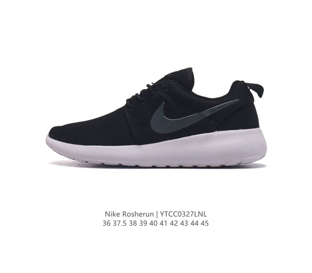 Nike 耐克官方正品rosherun 男女子低帮轻便跑步鞋织物网面透气运动鞋 整款跑鞋看上去简约质朴 属于休闲时尚型 不仅适合于跑步时穿着 也可以穿着于日常不