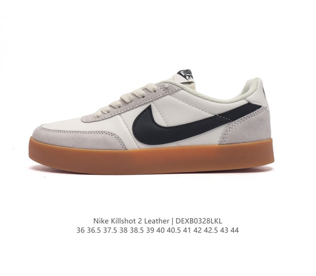 耐克板鞋 生胶米白 复古板鞋j.Crew X Nike 联名 Killshot Ii Leather 男女休闲复古运动鞋 采用米白色皮革制作鞋身 大号swoos