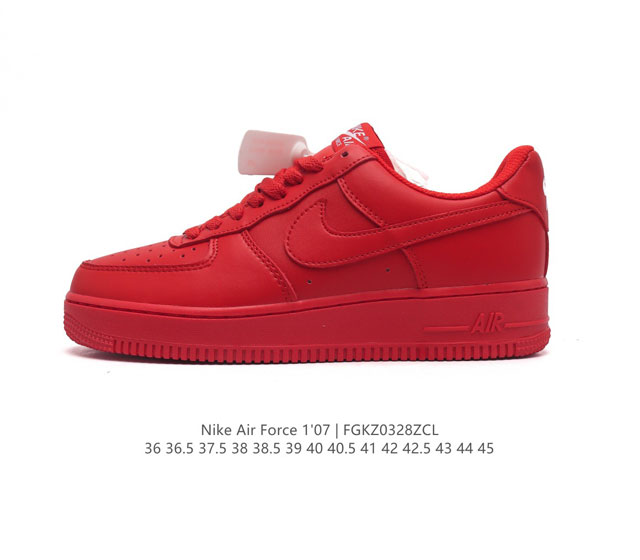 耐克 Nike Air Force 1 07 空军一号 Af 1 低帮 厚底增高百搭 休闲运动板鞋 柔软 弹性十足的缓震性能和出色的中底设计 横跨复古与现代的外