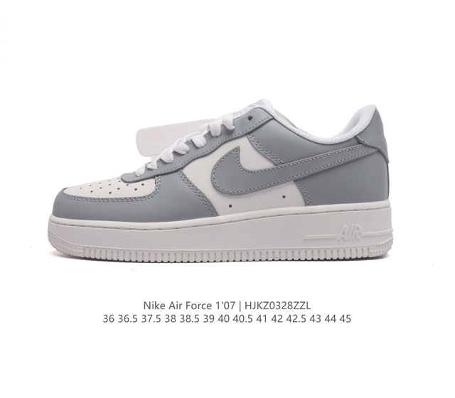 耐克 Nike Air Force 1 07 空军一号 Af 1 低帮 厚底增高百搭 休闲运动板鞋 柔软 弹性十足的缓震性能和出色的中底设计 横跨复古与现代的外