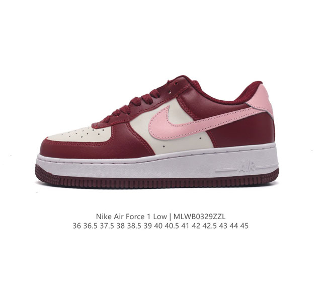 耐克nike Air Force 1 Low 空军一号 Af1 低帮百搭厚底增高休闲运动板鞋 柔软 弹性十足的缓震性能和出色的中底设计 横跨复古与现代的外型结合