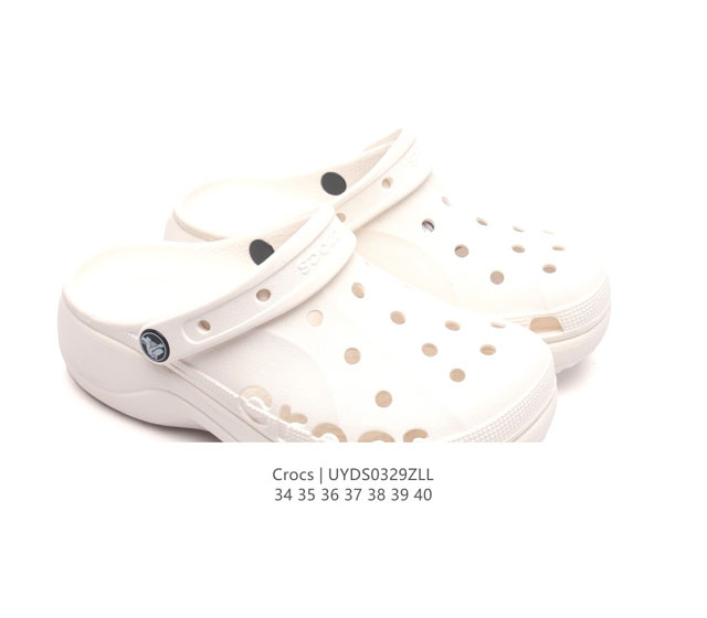 Crocs 沙滩洞洞鞋 女休闲厚底增高凉拖鞋 卡骆驰杨幂同款 厚底增高凸显大长腿沙滩鞋 选择尺码时 建议选大一码 脚感更舒适 这款没有鞋盒 类型 女鞋 尺码 3