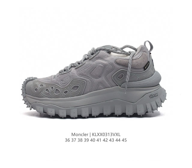 纯原moncler 盟可睐 蒙口 Trailgrip Gtx 抗撕裂材质山地户外运动鞋 厚底增高男女鞋 鞋身采用cordura防撕裂尼龙 Gore-Tex防水材