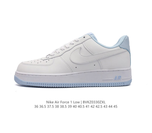 特价头层皮 耐克 Nike Air Force 1 '07 Low 空军一号含气垫 低帮百搭厚底增高休闲运动板鞋 柔软 弹性十足的缓震性能和出色的中底设计 横跨