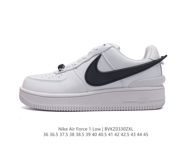 特价头层皮 耐克 Nike Air Force 1 '07 Low 空军一号含气垫 低帮百搭厚底增高休闲运动板鞋 柔软 弹性十足的缓震性能和出色的中底设计 横跨