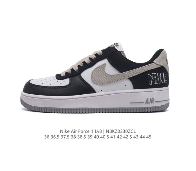 头层皮 含半码 耐克 Nike Air Force 1 '07 Low 空军一号含气垫 低帮百搭厚底增高休闲运动板鞋 柔软 弹性十足的缓震性能和出色的中底设计