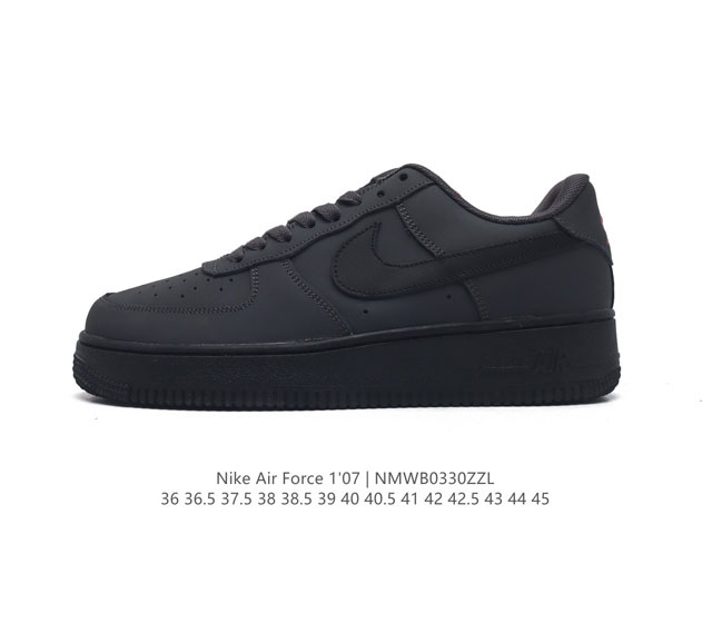 耐克 Nike Air Force 1 '07 Low 空军一号含气垫 低帮百搭厚底增高休闲运动板鞋 柔软 弹性十足的缓震性能和出色的中底设计 横跨复古与现代的