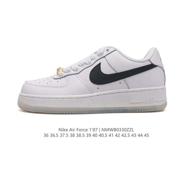 耐克 Nike Air Force 1 '07 Low 空军一号含气垫 低帮百搭厚底增高休闲运动板鞋 柔软 弹性十足的缓震性能和出色的中底设计 横跨复古与现代的