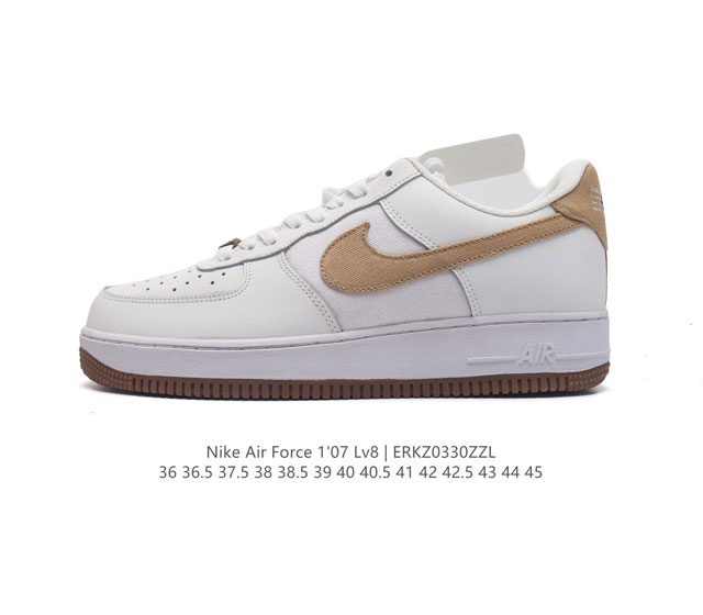 耐克 Nike Air Force 1 '07 Low 空军一号含气垫 低帮百搭厚底增高休闲运动板鞋 柔软 弹性十足的缓震性能和出色的中底设计 横跨复古与现代的