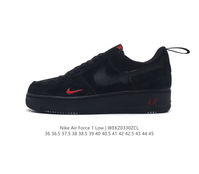 耐克 Nike Air Force 1 '07 Low 空军一号含气垫 低帮百搭厚底增高休闲运动板鞋 柔软 弹性十足的缓震性能和出色的中底设计 横跨复古与现代的