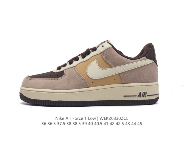 耐克 Nike Air Force 1 '07 Low 空军一号含气垫 低帮百搭厚底增高休闲运动板鞋 柔软 弹性十足的缓震性能和出色的中底设计 横跨复古与现代的