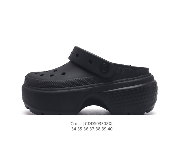 Crocs 沙滩洞洞鞋 女休闲厚底增高凉拖鞋 卡骆驰杨幂同款 厚底增高凸显大长腿沙滩鞋 选择尺码时 建议选大一码 脚感更舒适 这款没有鞋盒 类型 女鞋 尺码 3